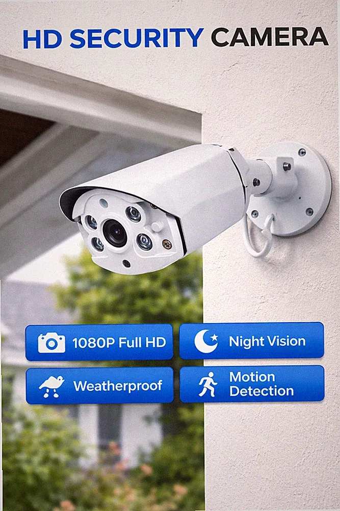 1080P Outdoor CCTV Überwachungskamera + 20M Kabel | IR Nachtsicht | Wetterfest