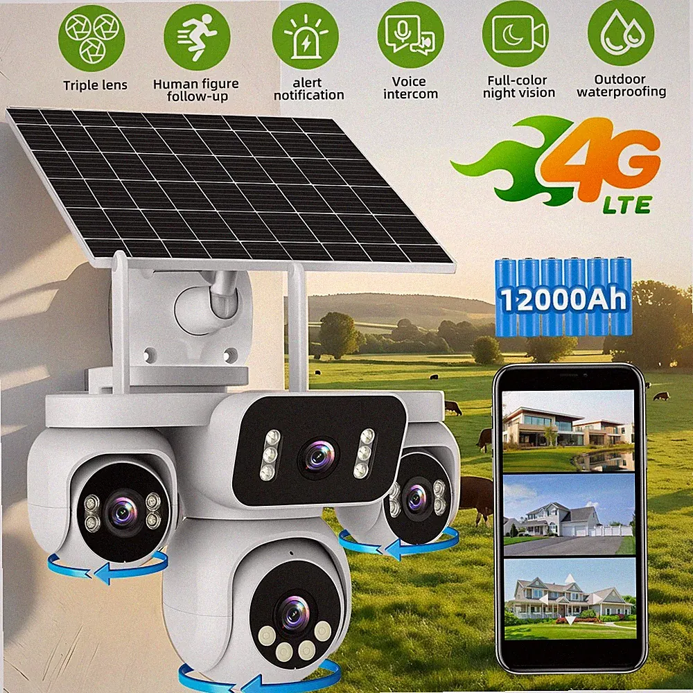 12MP 4G LTE Solar Überwachungskamera PTZ