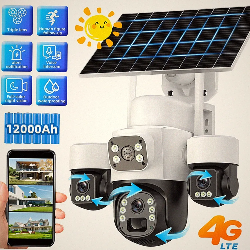 KEPEAK 12MP 4G SIM Solar Überwachungskamera Außen PTZ