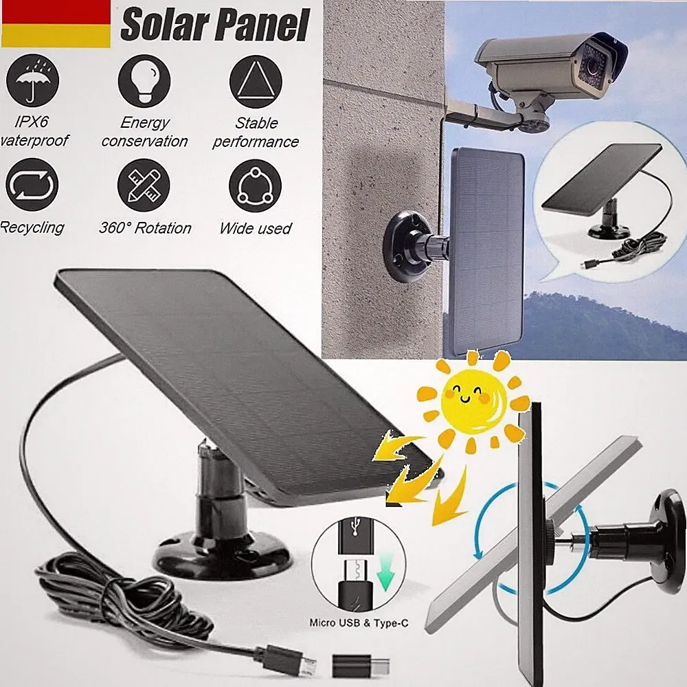 15W Solarpanel für Überwachungskamera