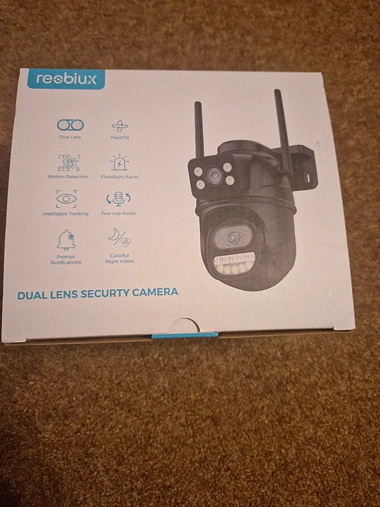 2.5K/6MP Dual Lens Outdoor Überwachungskamera, Reobiux 360° PTZ Home Security