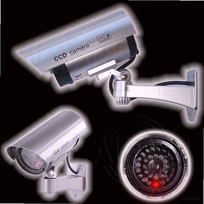 2 x CCD Überwachungskamera Atrappe Kabellose Innen Außen Kamera Securrity Camera