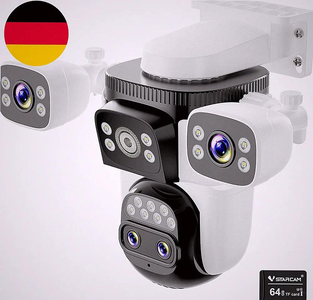2K 4-Linsen PTZ Kamera mit 64GB
