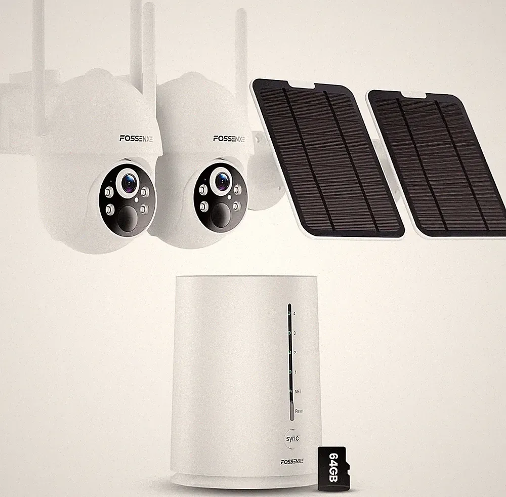 2K 4MP Solar Akku 360° PTZ 2-Kamera-Set