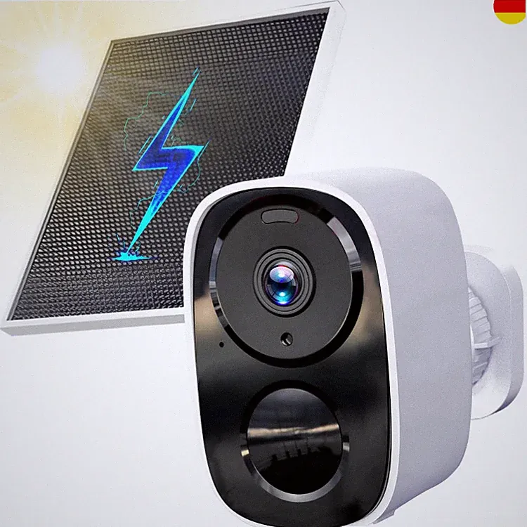 2K Überwachungskamera Außen Akku mit 5GHz/2.4GHz WLAN weiß
