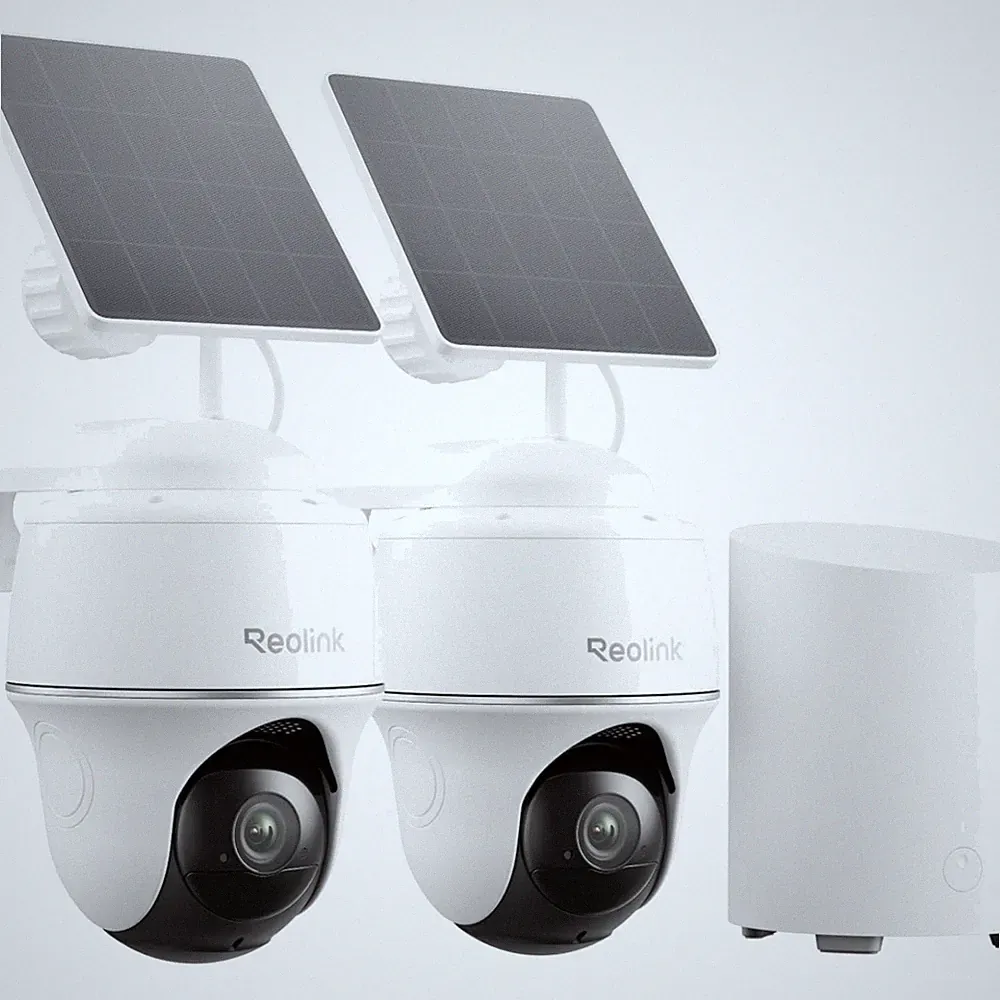 2K Überwachungskamera Aussen Akku Solar Set mit 2,4/5 GHz WLAN