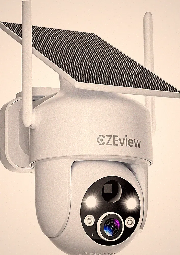 2K Überwachungskamera Aussen Solar 360° Kamera Outdoor Akku
