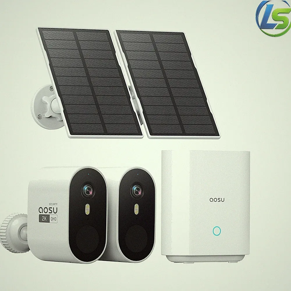 2K Solar Akku Kamera 2er Set