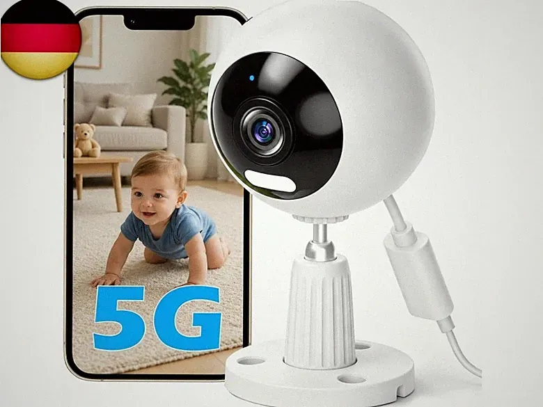 2K Überwachungskamera Innen Außen, 5GHz WiFi Babyphone