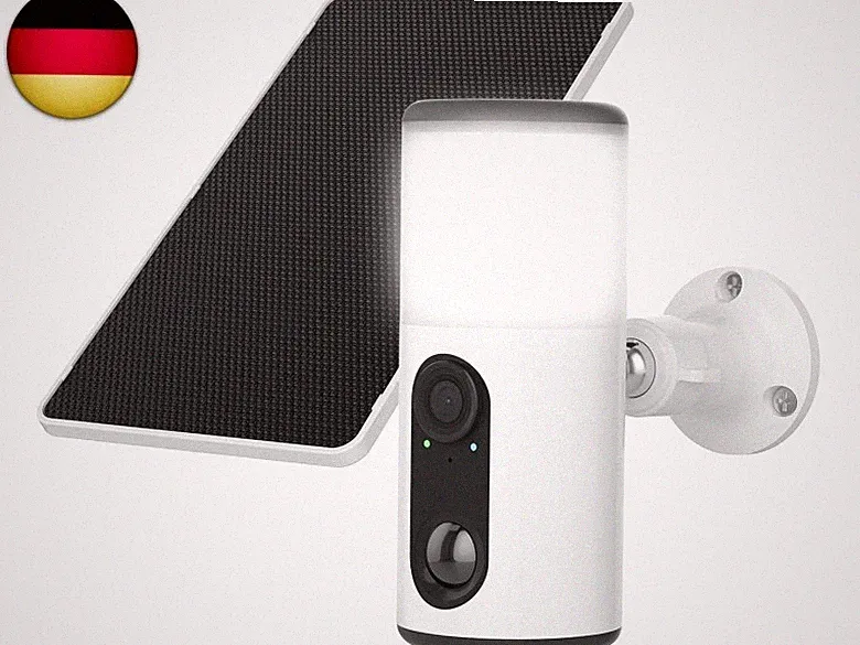 2K Überwachungskamera mit Flutlicht WiFi, Außenleuchte mit Kamera | Kabellos, S