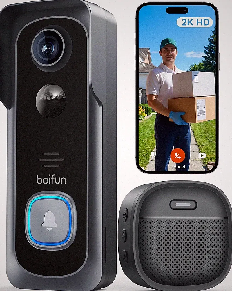 BOIFUN 2K Video Türklingel mit Kamera