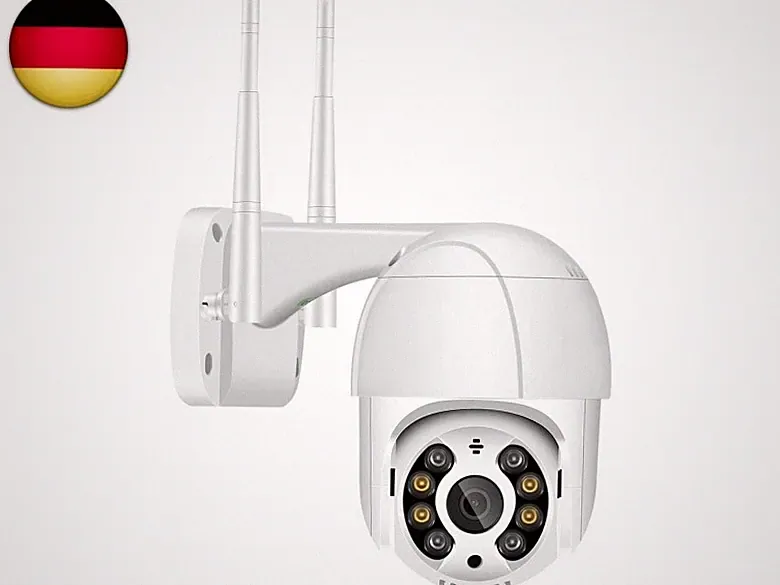 2MP Überwachungskamera Aussen WLAN, 350°/90° Schwenkbar PTZ Outdoor WLAN IP Ka