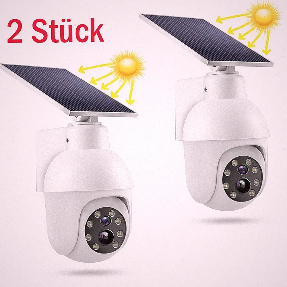 Solar-Dummy-Überwachungskamera mit LED