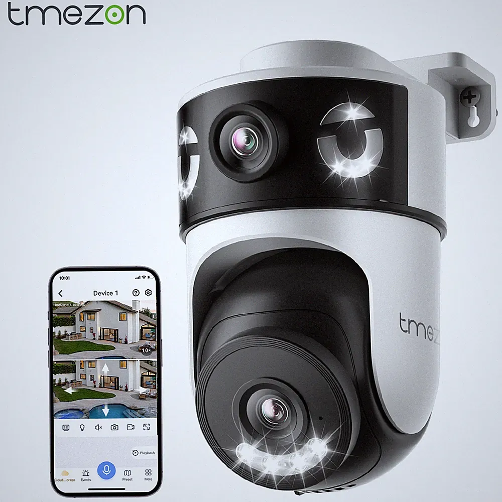 360°FUNK WLAN WIFI 4MP IP NETZWERK CAMERA Outdoor AUßEN ÜBERWACHUNGSKAMERA IP66
