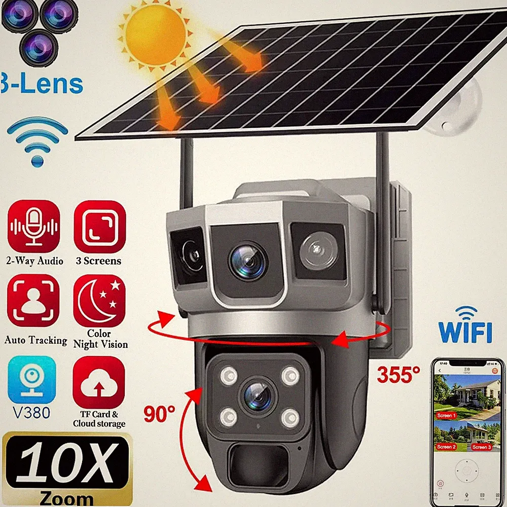 360° Solar WLAN Überwachungskamera