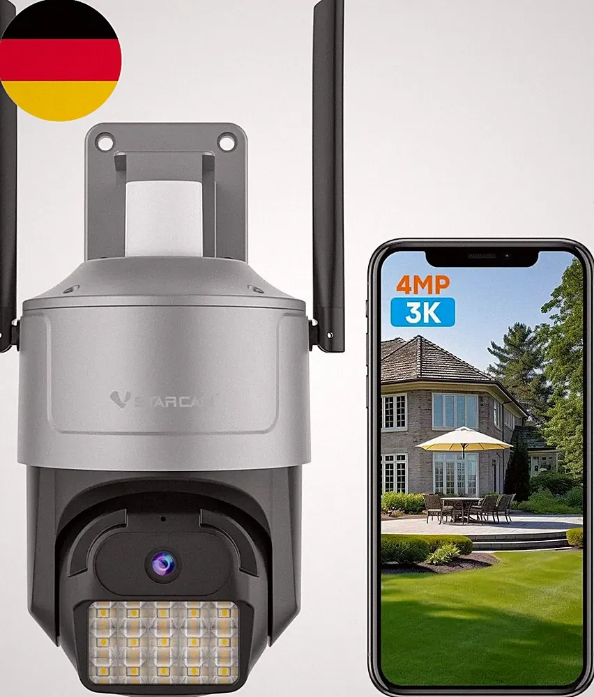 3K 5G Überwachungskamera Aussen, 100Ft Nachtsicht & Bewegungserkennung, 5Ghz/2.4