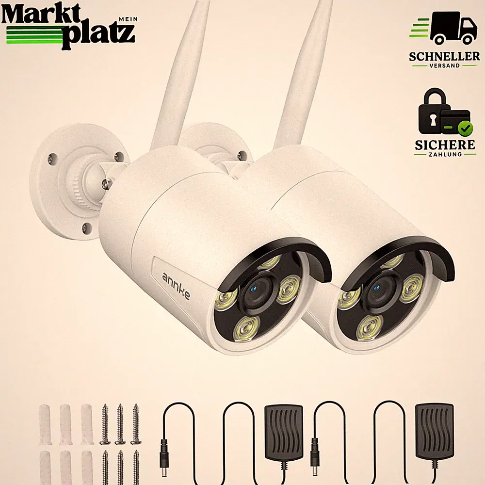 3MP WLAN Kabellose IP Überwachungskamera Set
