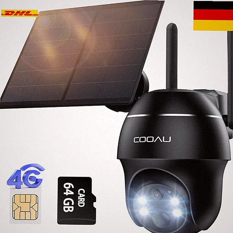 4G LTE Solar Kamera | 2K Ultra HD | Wetterfest
