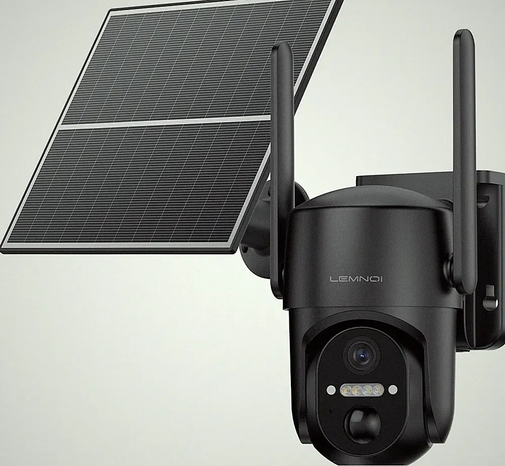 4G LTE Solar Überwachungskamera Schwarz mit Akku und SIM Karte, HD-Nachtsicht