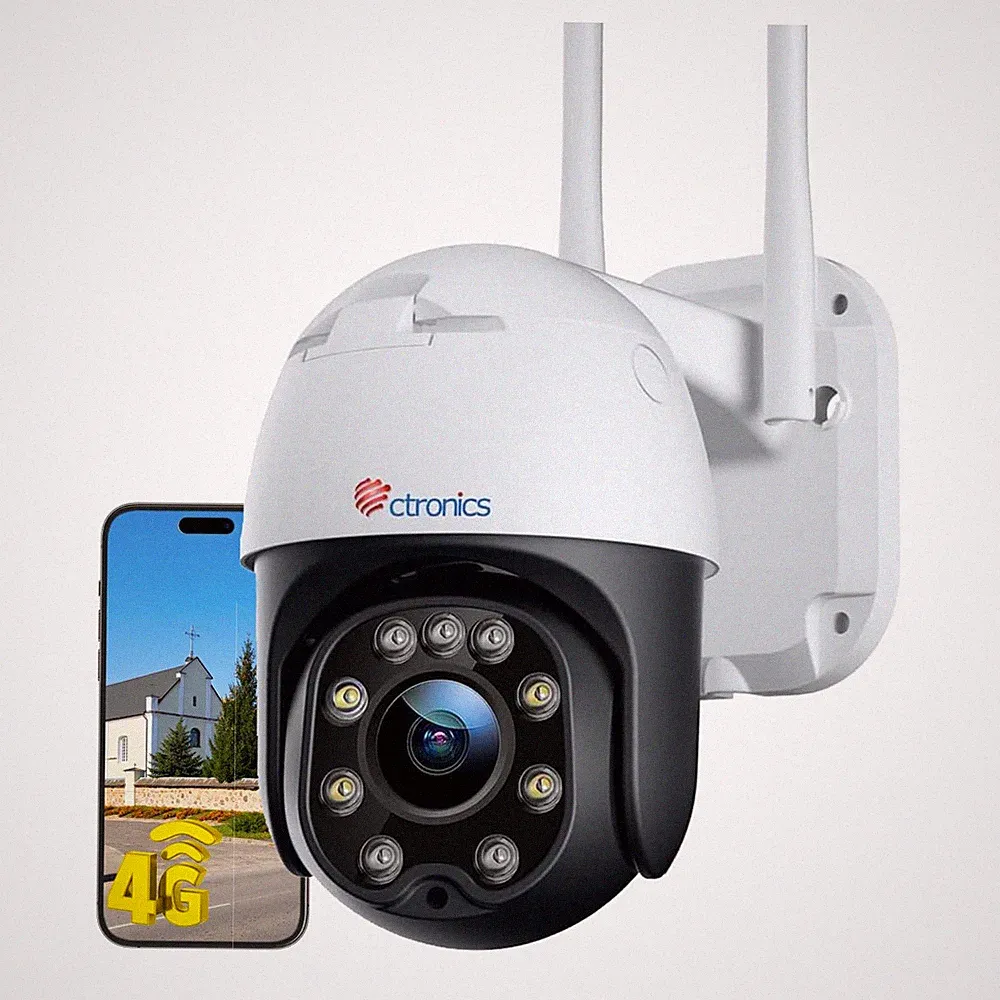 4G LTE Überwachungskamera Aussen SIM PTZ 360° IP66 Nachtsicht 30m 2-Wege-Audio