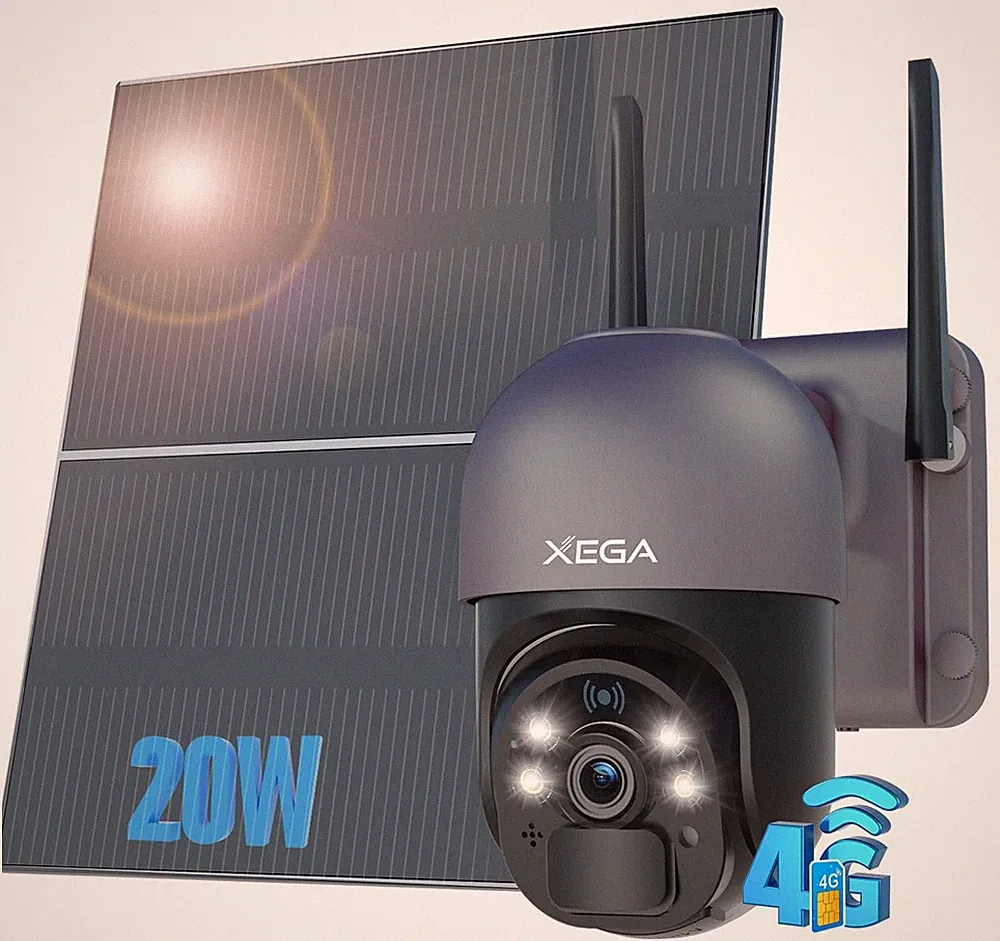 4G LTE Überwachungskamera mit SIM Karte 20W Solar 20000mAh Akku Aussen