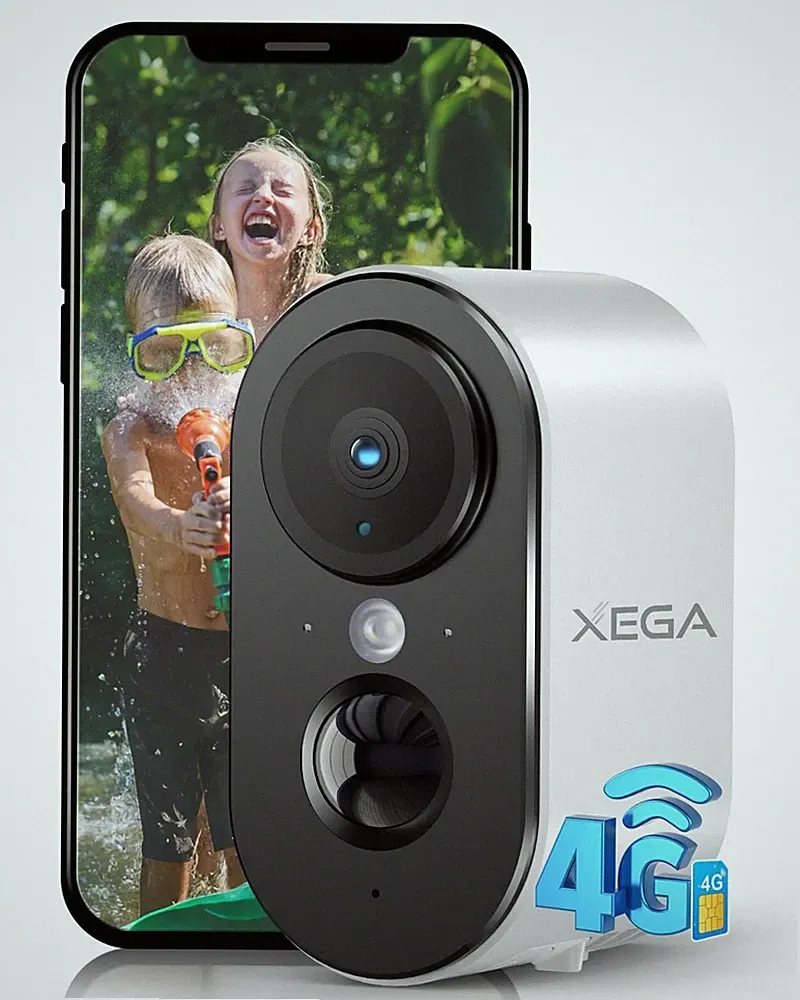4G LTE Überwachungskamera Mit SIM-Karte, Tragbar, 3MP HD, Farbe IR-Nachtsicht