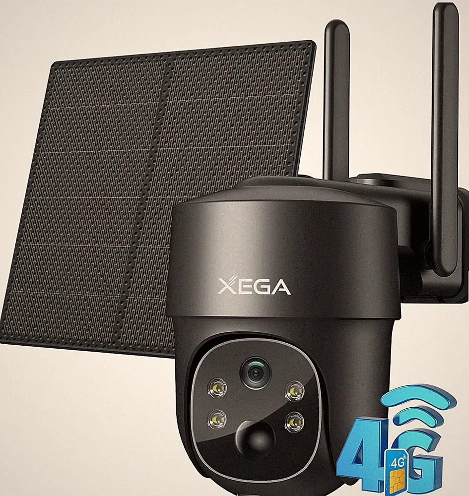 4G LTE Überwachungskamera Solar mit SIM Karte 2K HD 3MP PTZ K