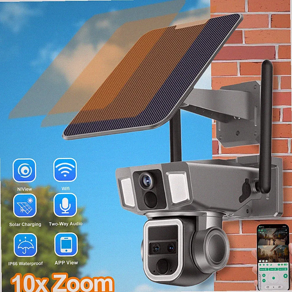 4G Solar Akku 4K PTZ Überwachungskamera