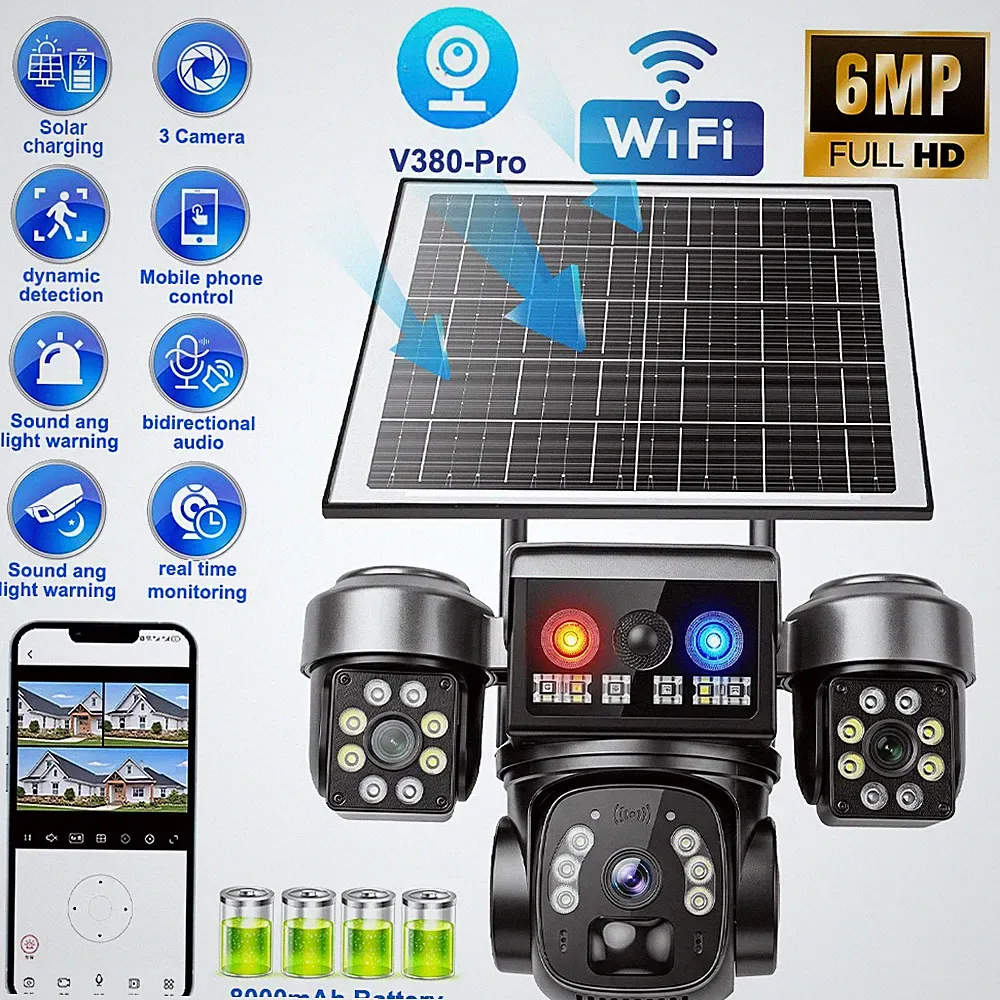 4K 6MP PTZ Solar WLAN Kamera