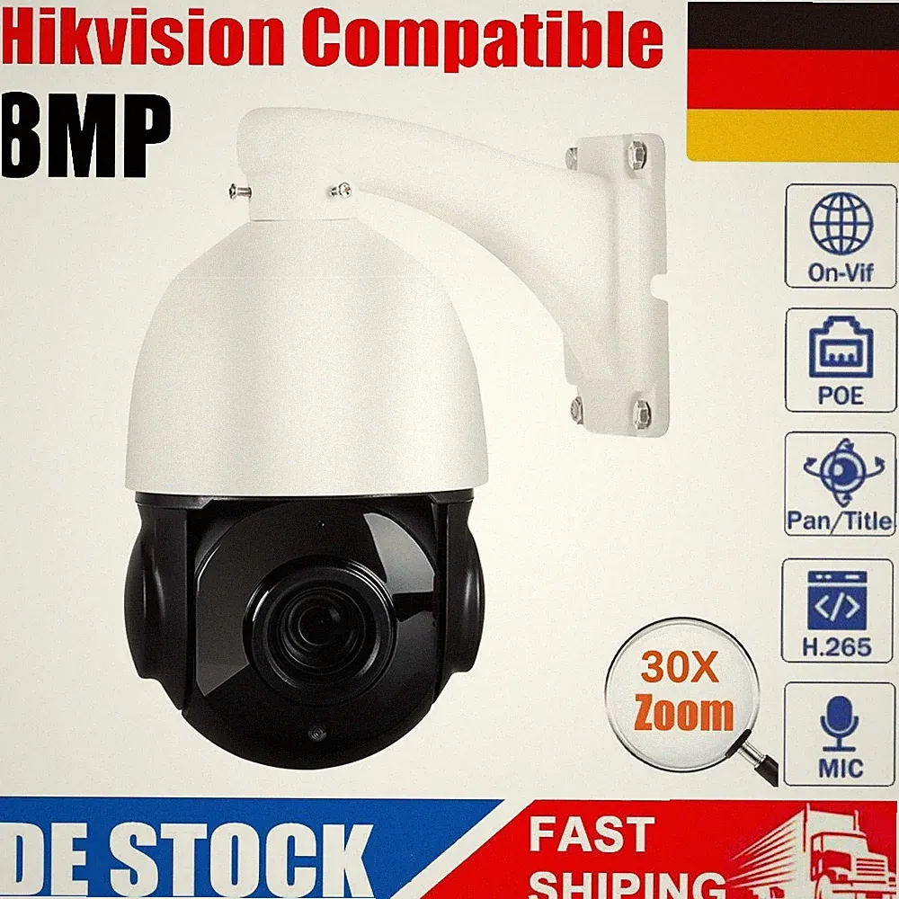 4K 8MP 30X Zoom Speed Dome PTZ PoE IP Kamera