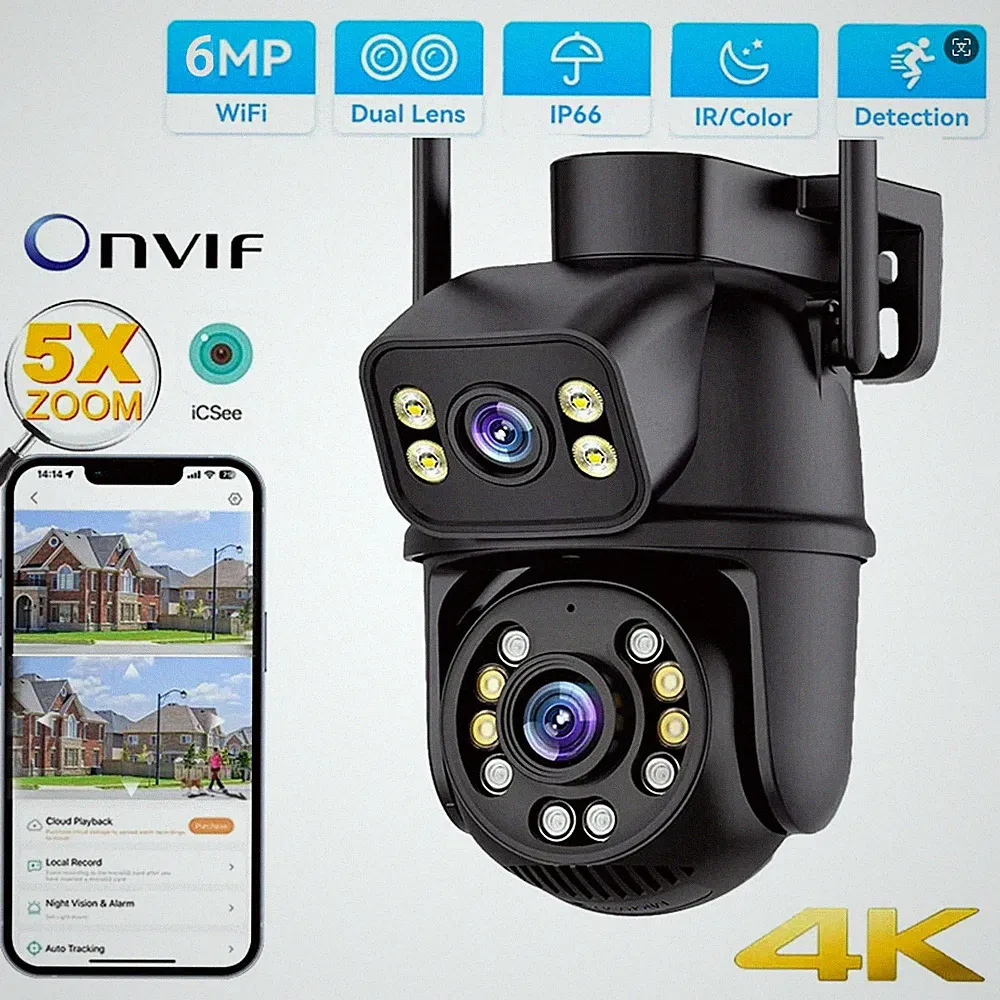 4K WLAN Kamera 6MP Nachtsicht Außen