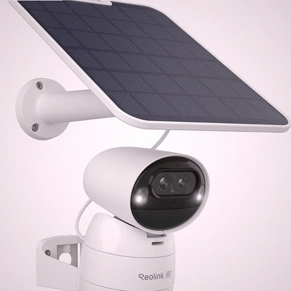 4K Solar Überwachungskamera Aussen Akku mit 360° PTZ, KI-Erkennung