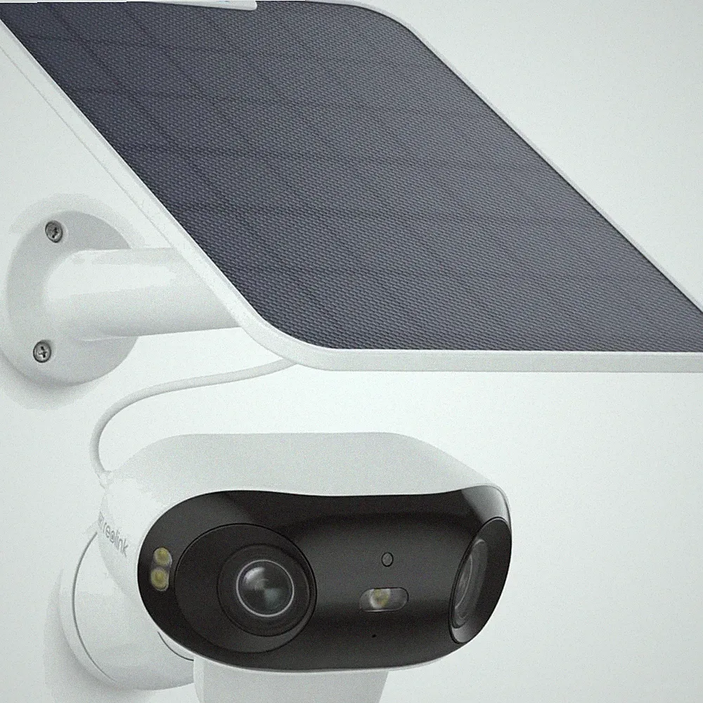 4K Solar Überwachungskamera Aussen Akku, PIR- & KI-Erkennung