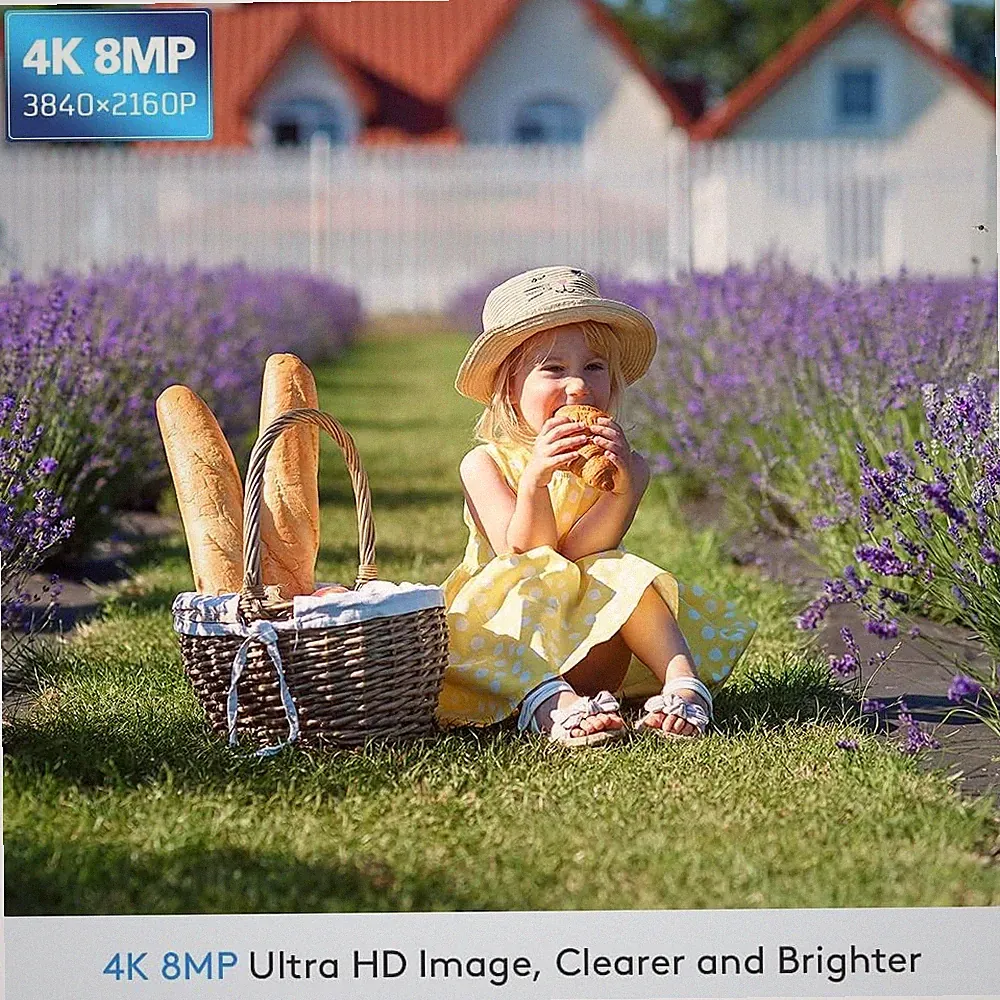 4K Überwachungskamera Outdoor WLAN 8MP PTZ IP Kamera mit Farbnachts
