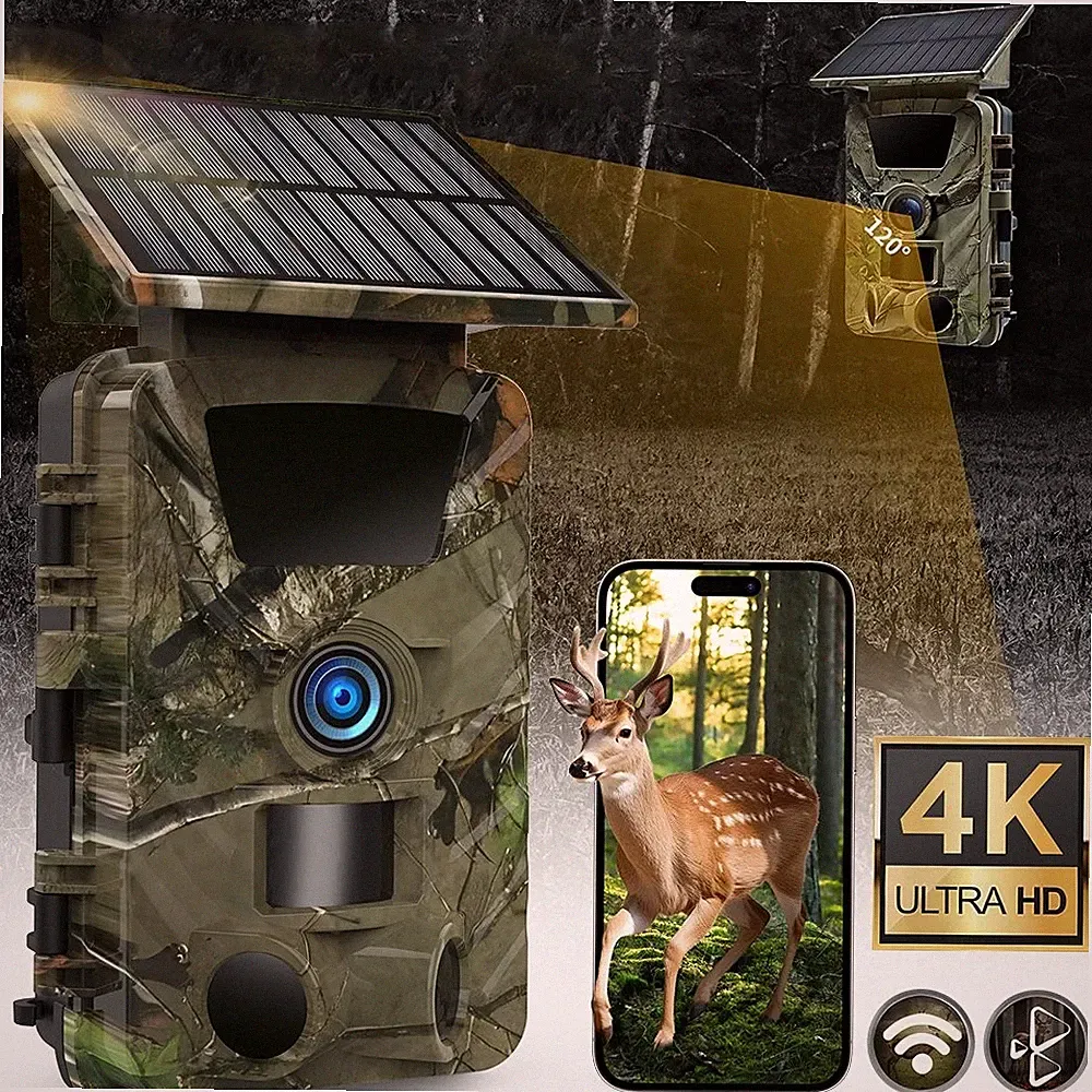 4K UHD Solar Wildkamera mit Bewegungsmelder