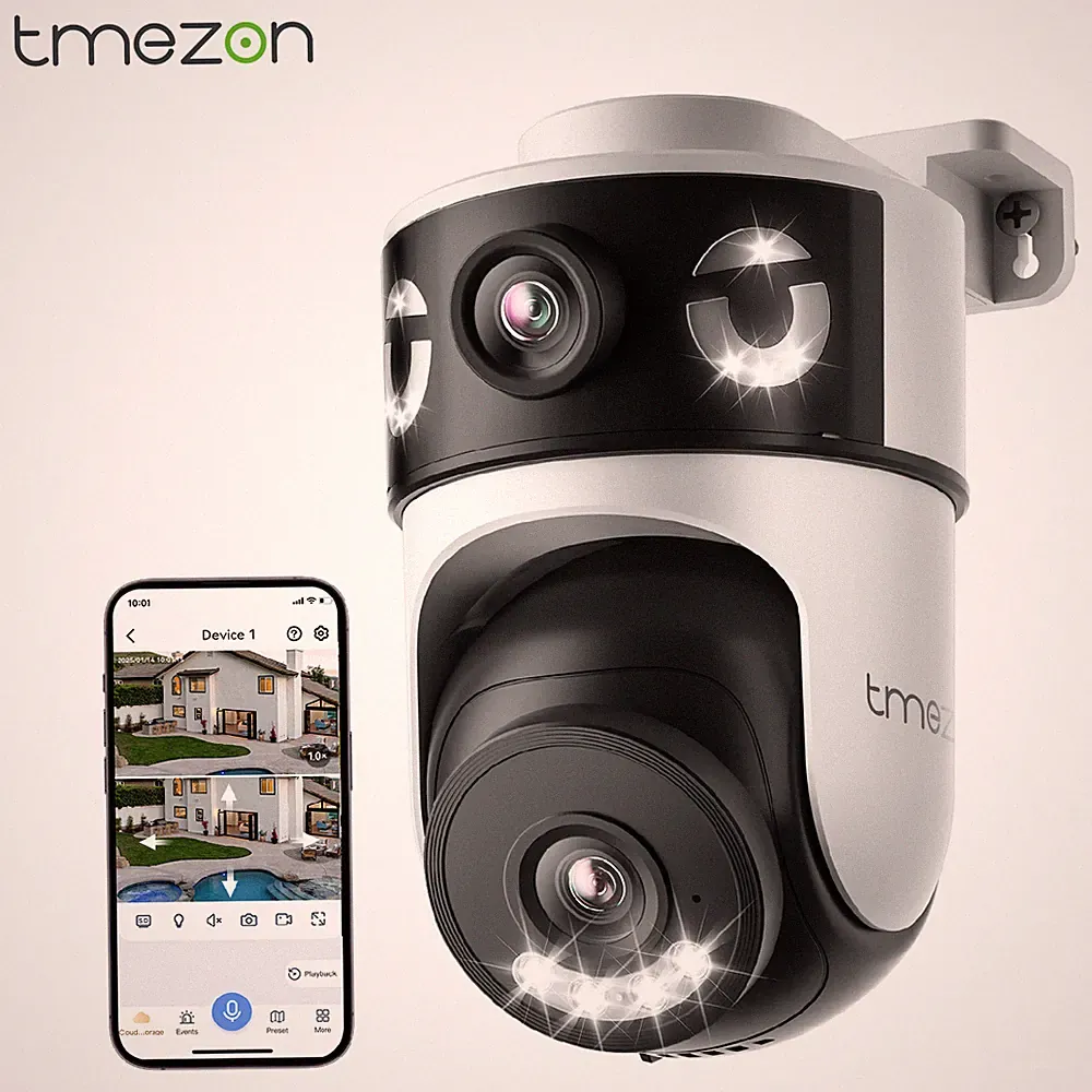 4MP WLAN Überwachungskamera Aussen 360° PTZ Automatische Verfolgung Nachtsicht