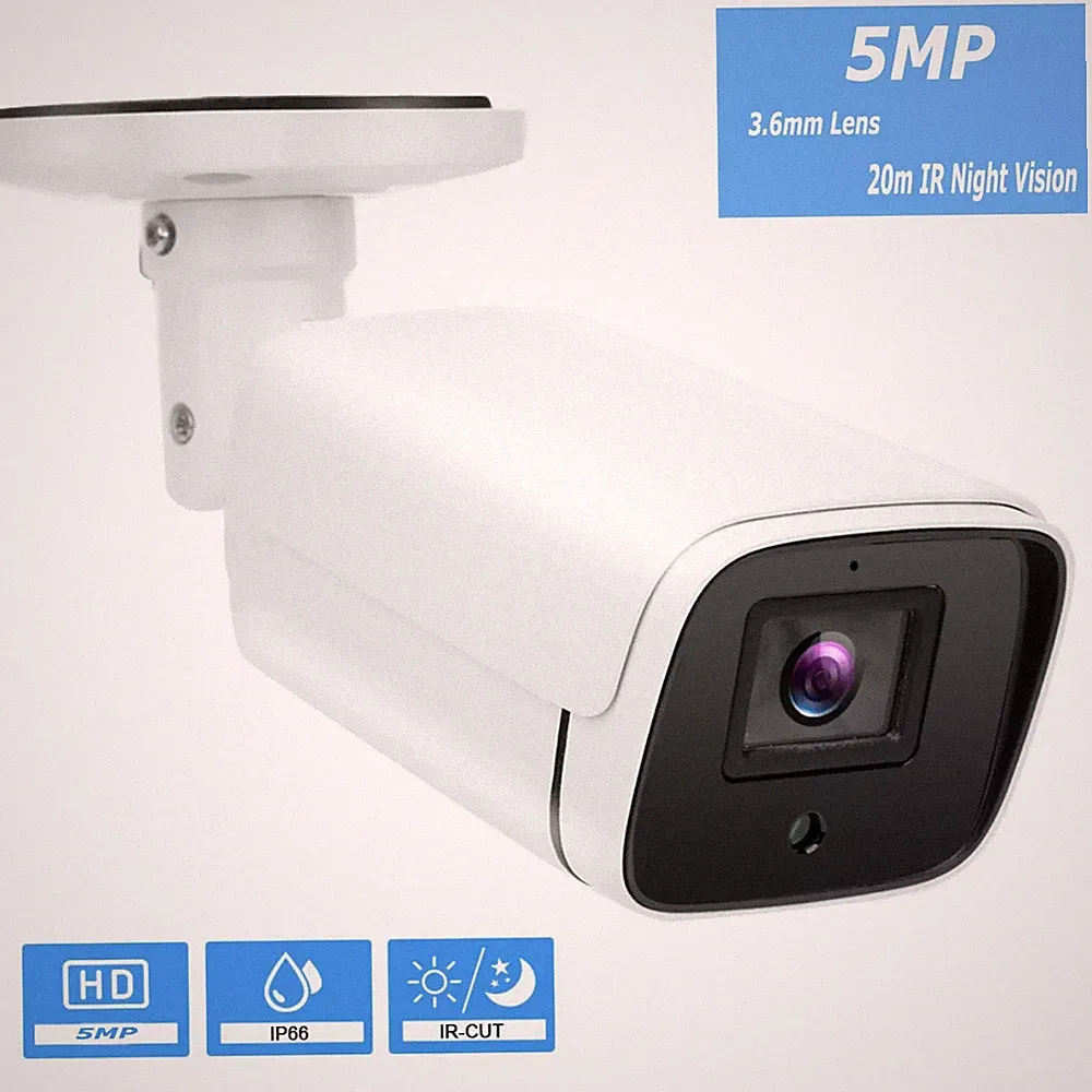 5 MP HD CCTV Bullet Kamera IP66 Außen Nachtsicht für Heimsicherheitssystem