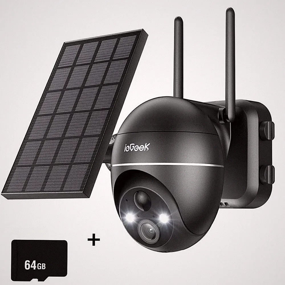 5MP ieGeek PTZ Überwachungskamera Außen 2.4G WIFI 9m PIR Bewegungssensor, IP65
