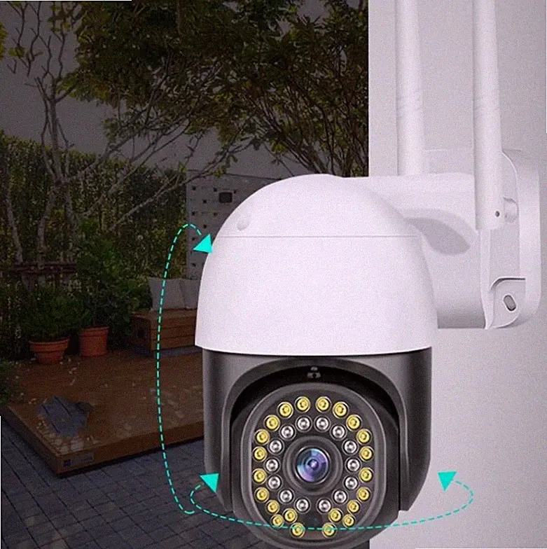 5MP Kabellos Wifi IP Kamera Voll HD 1080P Außen Pfanne Wasserfest CCTV