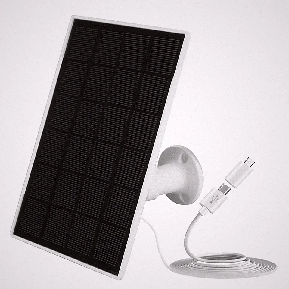 5V 10W Solarpanel Solarmodul USB C/Micro USB für Überwachungskamera/Beleuchtung