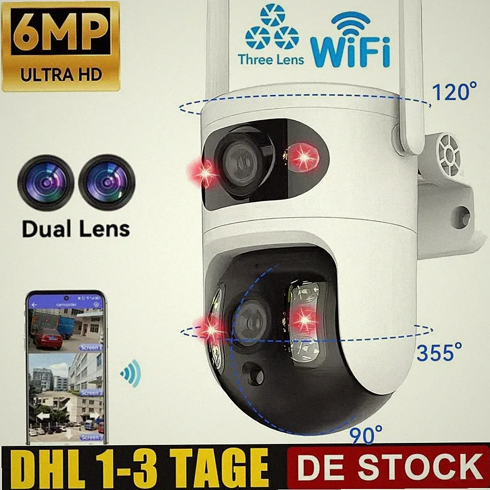 6MP 4K HD WLAN Außenkamera