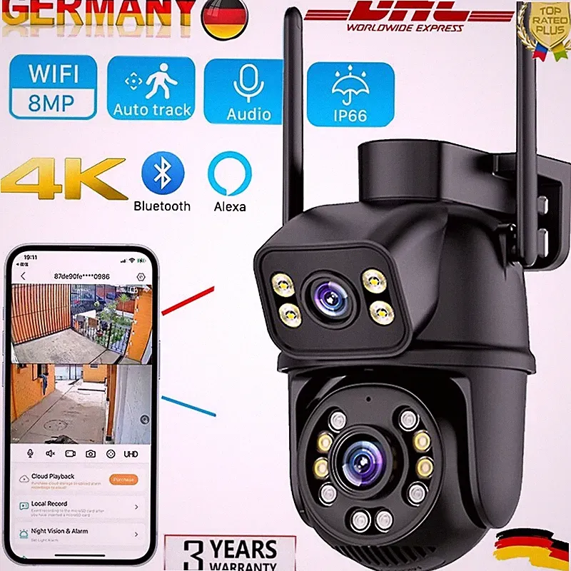 8MP 4K PTZ WLAN Kamera