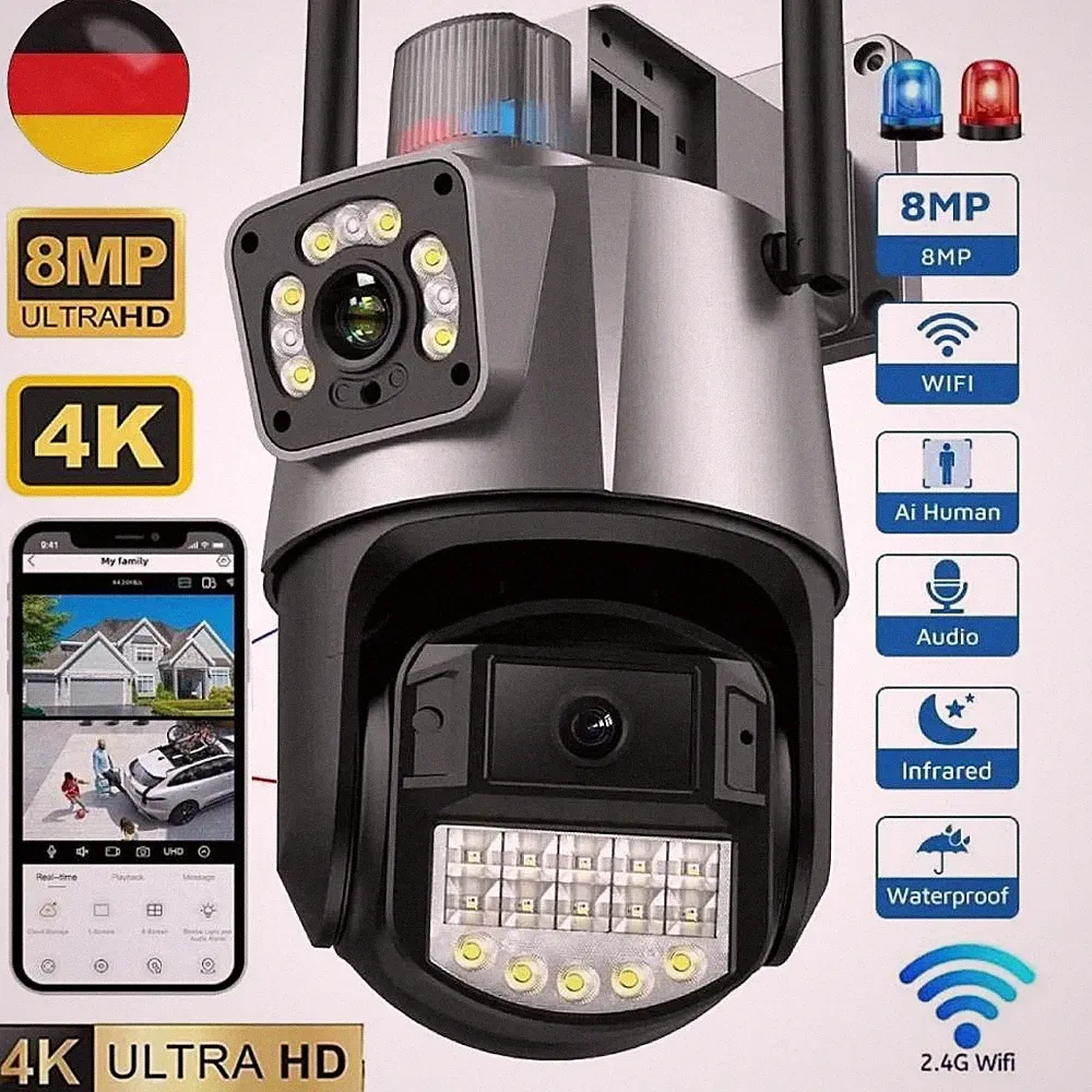 8MP 4K PTZ WLAN Kamera