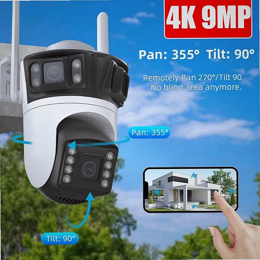 9MP PTZ WLAN Überwachungskamera