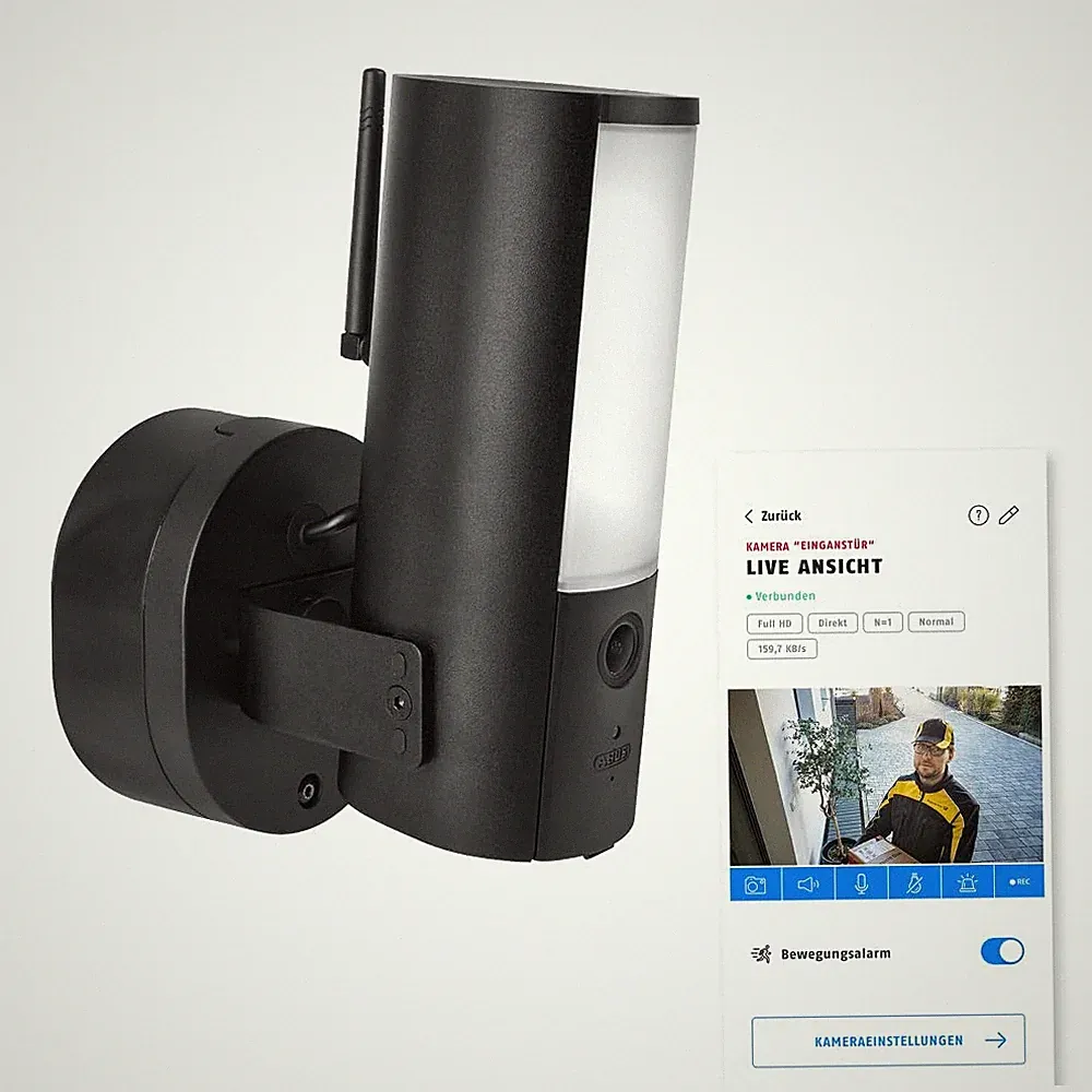 ABUS WLAN Außenkamera LED Licht Überwachung 2-Wege-Audio App 1000 Lumen IP66