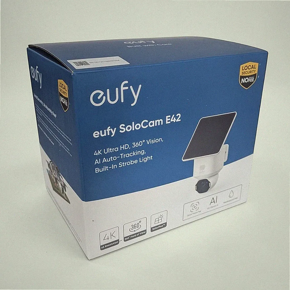 Anker Eufy SoloCam E42 Outdoor Überwachungskamera 4K Solar Pan Neigbar 360° 8...