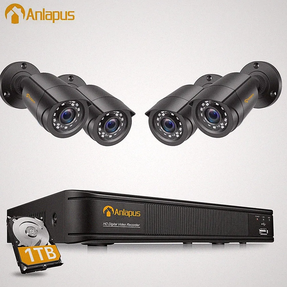 Anlapus 1080P 4 Kamera DVR Set