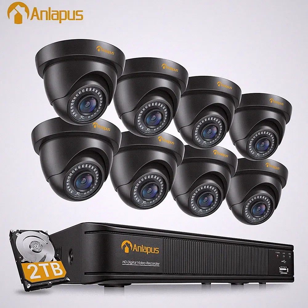Anlapus 1080P 8 Kamera DVR Set