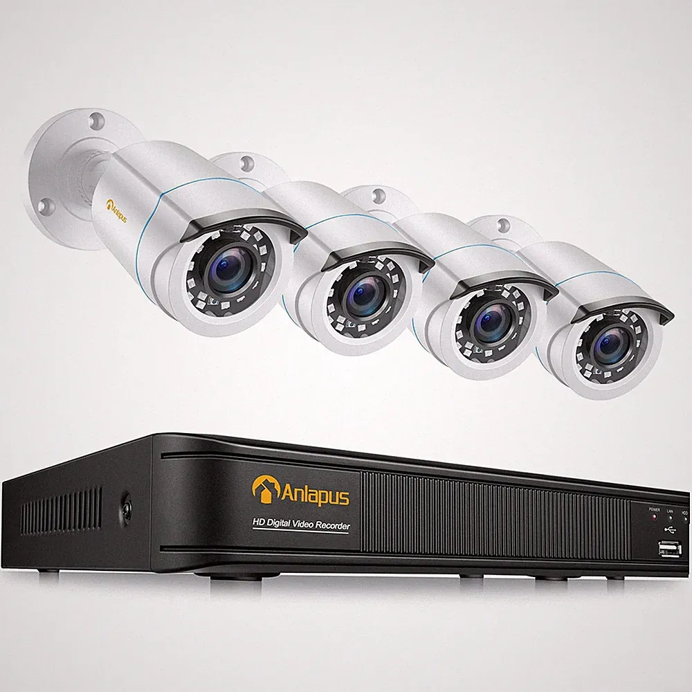 Anlapus 1080P CCTV Set 8CH DVR 4 Kameras