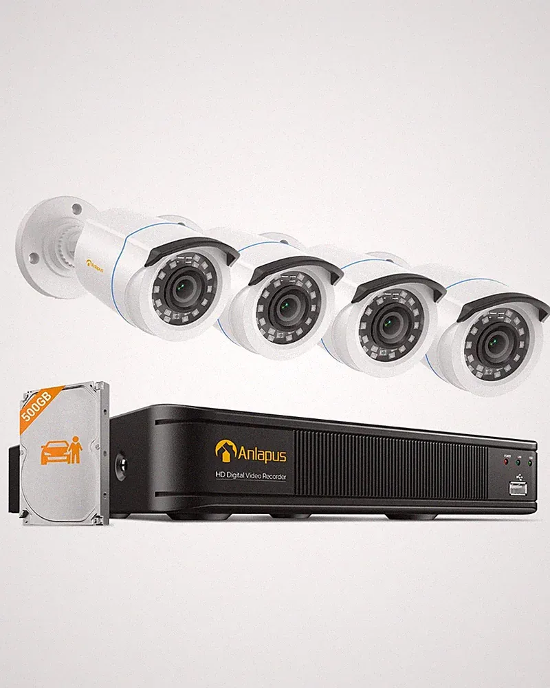 Anlapus 1080P Set 8CH 500GB 4 Kameras
